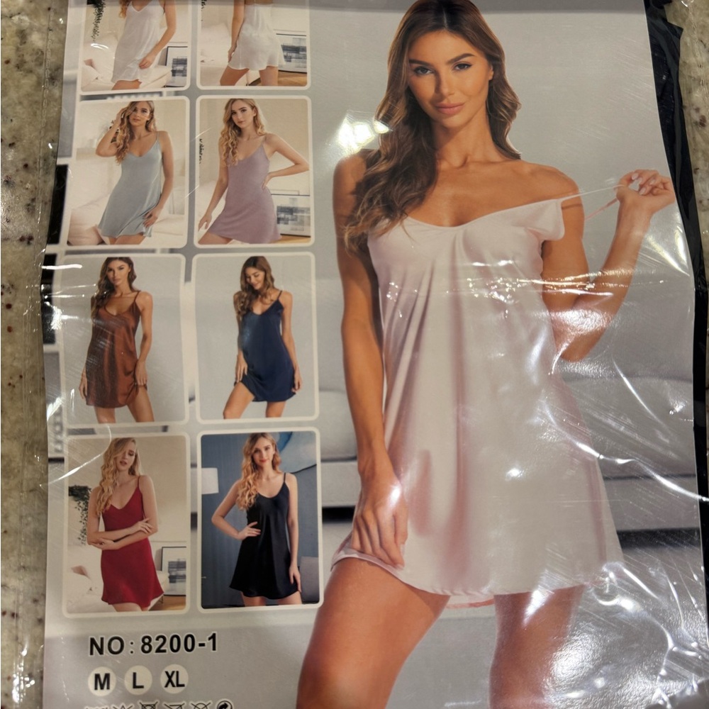 Brand new unopened Elegant Women's Satin Nightgown - blue